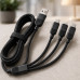 Кабель 3 в 1 для зарядки USB с разъемами Type-C, Lightning и Micro USB / Кабель быстрая зарядка до 6A 26X-202 Кабель 3 в 1 для зарядки USB с разъемами Type-C, Lightning и Micro USB / Кабель быстрая зарядка до 6A 26X-202