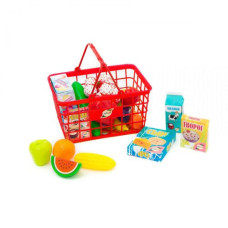 Корзина с продуктами "Супермаркет", 23 эл (красная)