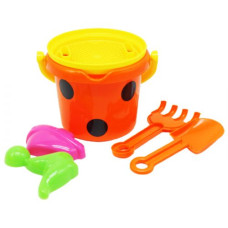 Песочный набор "Горошек", 6 элем. (оранжевый)