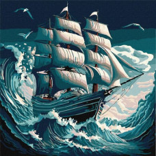 Картина по номерам "Шторм на море" ★★★★