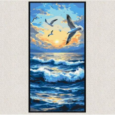 Картина за номерами "Політ на хвилях" 40*80 см