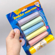 Мел "Мел-монстрик", 5 шт, цветной, держатель, на листе