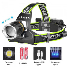 Мощный Налобный фонарь BL-8003-P50 фонарик зарядка micro USB 3 режима Мощный Налобный фонарь BL-8003-P50 фонарик зарядка micro USB 3 режима