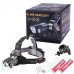Фонарь налобный W602-T6+2XPE Bike, 2x18650, велокрепление, zoom, ЗУ microUSB