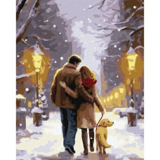 Картина по номерам "Семейная прогулка" 40х50 см