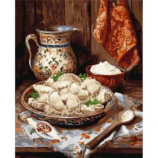 Картина по номерам "Вкусные варенички" 40х50 см