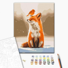 Картина по номерам "Друзья зимы" 40x50 см.