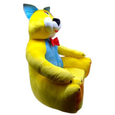 Мʼяке дитяче крісло "Котик" 70 х 60 х 60 см (ЖОВТИЙ)