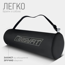 Коврик для йоги и фитнеса EasyFit TPE+TC 6 мм двухслойный + Чехол черный с фиолетовым Коврик для йоги и фитнеса EasyFit TPE+TC 6 мм двухслойный + Чехол черный с фиолетовым