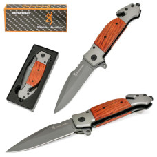 Ніж напівавтомат BROWNING коричневий + прищіпка + відкривачка, A 838 Ніж напівавтомат BROWNING коричневий + прищіпка + відкривачка, A 838