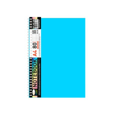 Блокнот А4 АП-1502(Light Blue) 80 листов, пружина сбоку Блокнот А4 АП-1502(Light Blue) 80 листов, пружина сбоку