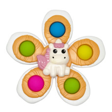 Детская погремушка-спинер с мягкими кнопками Детская погремушка-спинер с мягкими кнопками