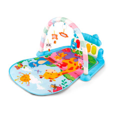 Детский развивающий коврик 972, 72х47 см, дуга, подвески 5 штук, погремушка