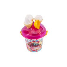 Детский набор для игры с песком ТехноК 5743TXK с формочками мороженого (Розовый)