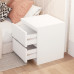 Прикроватная тумба без ручек с двумя ящиками, белая, STL-MD 78 30×32×41 см