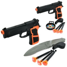 Пістолет 15см, кулі-присоски 3 шт, 2 види, в пакеті, 1936-11-12