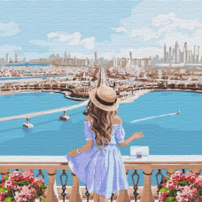 Картина по номерам "Любуясь пейзажем" ★★★★★