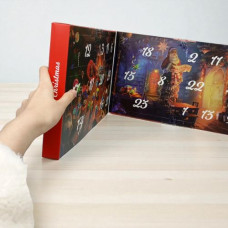 Адвент-календарь 24 окошка, резиновые фигурки, текстильные гномики, стоячие елки, в коробке Адвент-календарь 24 окошка, резиновые фигурки, текстильные гномики, стоячие елки, в коробке