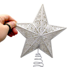 Верхушка для елки "Звезда", белая 23 см