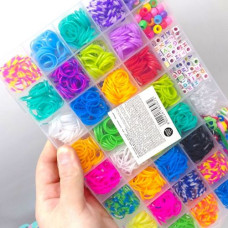 Большой набор резинок для плетения, 32 вида с аксессуарами