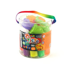 Креативное творчество " Тесто для лепки FLUORIC " труба 18цветов, ДТ-ТЛ-02-85