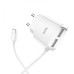 Зарядное устройство HOCO C59A Mega joy со встроенным кабелем micro USB Белый