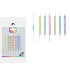Набір свічок для торта "Спіральки", ED0292