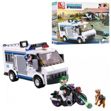 Конструктор поліція, машина,мотоцикл,фігурки,117дет,у кор-ці, M38-B0652