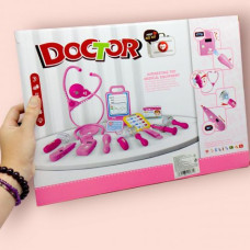 Игровой набор "Доктор" (12+ предметов), розовый