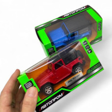 Машинка металева "АВТОПРОМ 1:42 JEEP WRANGLER", (СИНІЙ) Машинка металева "АВТОПРОМ 1:42 JEEP WRANGLER", (СИНІЙ)