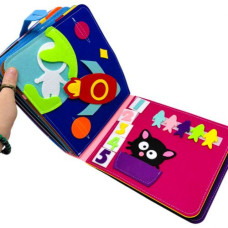 Мягкая книга-бизиборд (фетр, элементы на липучках, сюжетные игры)