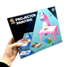 Столик с проектором RFY 222-1 (48/2) 2 цвета, на батарейках, музыка, 3 диска, фломастеры, в коробке
