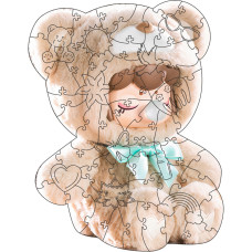 Фигурный пазл из дерева 