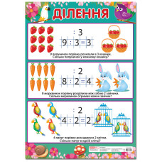 Учебный плакат Деление начальная школа 13104120 формат 50 х 70 см Учебный плакат Деление начальная школа 13104120 формат 50 х 70 см