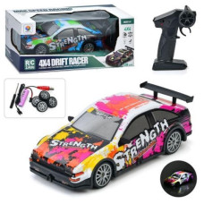 Машина р/к, акум, світло, корпус не б'ється, дрифт, доп.колеса, 4х4, USBзарядне, 2 кольори, в кор-ці, 805-6A