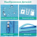 Сумка органайзер для хранения проводов, зарядок, кабелей, аксессуаров, флешек Синяя