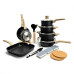 Набор посуды Caannasweis YMX-19-2 (19 предметов) из литого алюминия. Черный (YMX-19-2)