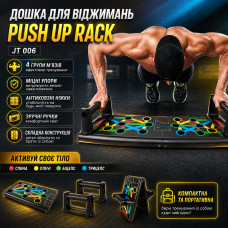 Доска для отжиманий Push Up Rack Board JT 006, Черный / Упоры от пола / Тренажер для упражнений Доска для отжиманий Push Up Rack Board JT 006, Черный / Упоры от пола / Тренажер для упражнений