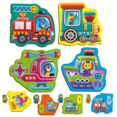 Пазлы картонные (Maxi) Транспорт; Животные