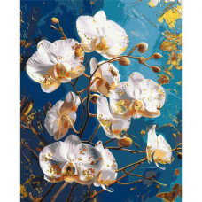 Картина по номерам с красками металлик "Цветок орхидеи" 40х50 см Картина по номерам с красками металлик "Цветок орхидеи" 40х50 см