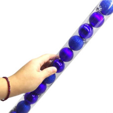 Новорічні прикраси 12 штук, діаметр - 3 см (СИНІ)