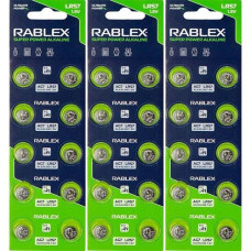 Батарейка RABLEX "таблетка" 1.5V AG7 (LR57) ціна за 1 блістер - 10 шт