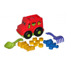 Сортер-автобус "Бусик" №2 (красный)