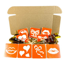 Набор хны с трафаретами для био-тату №10 henna-set-10, 9 трафаретов