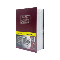 Сейф-книга с ключом для хранения KBS-801(Bordo) маленькая, 18х11,5х5,5 см