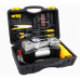 Компрессор воздушный 12 V, 90 л/мин портативный с комплектом для ремонта шин и инструментами