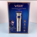 Машинка для стрижки беспроводная аккумуляторная LED-дисплей VGR V-991 Черная + 3 насадки