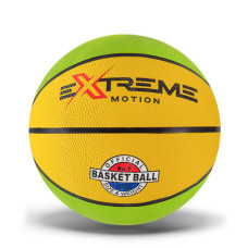 Мяч баскетбольный Extreme Motion BB1485 № 7, 520 грамм (Зелено-желтый)