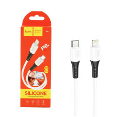 Кабель Type-C на Lightning HOCO X82 PD 20W iPhone силіконовий, 1м, підтримка швидкої зарядки, Білий, 99175