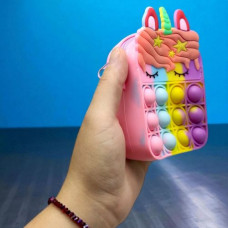 Детская сумочка POP IT Единорог, радужная